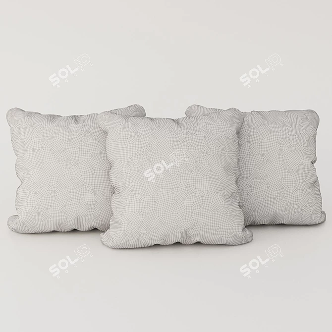 Cozy Linen Animal Pillow 3D model image 2