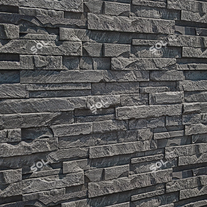 Multifunctional Stone Wall: UV Mapped, V-Ray Render, Various Formats 3D model image 1