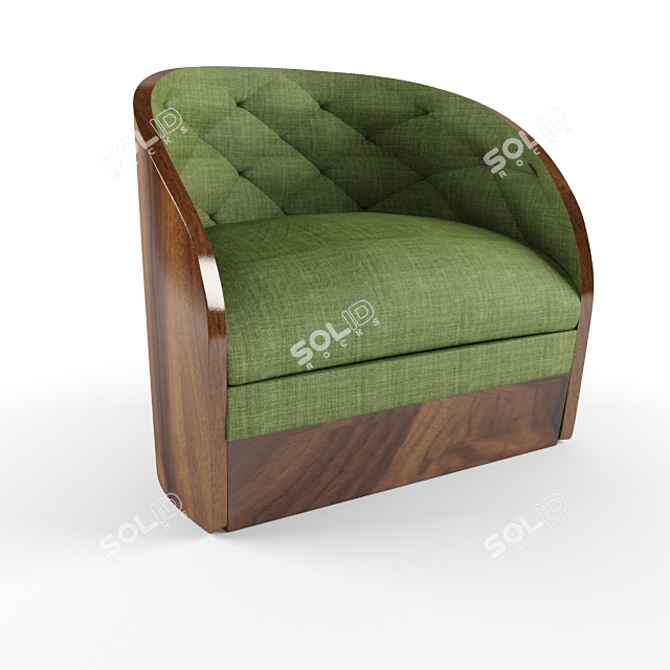 Cozy Ergonomic Armchair 3D model image 1