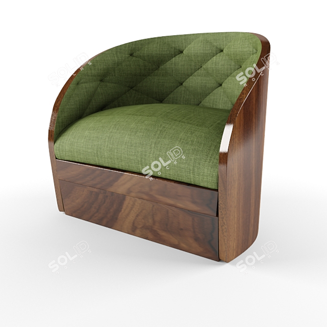 Cozy Ergonomic Armchair 3D model image 2