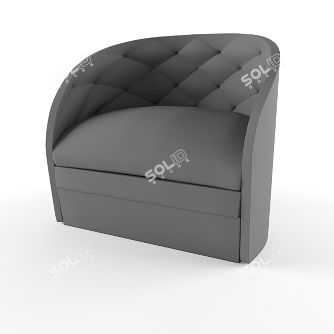 Cozy Ergonomic Armchair 3D model image 3