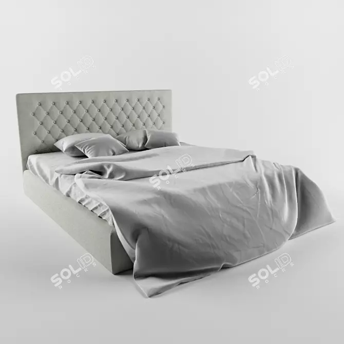 Bonaldo Modern King Size Bed 3D model image 1