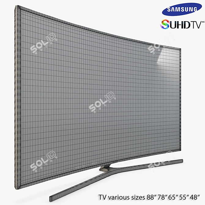 Samsung SUHD 4K Curved Smart TV - Sizes From 48" to 88 3D model image 2