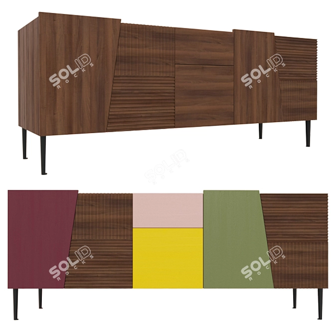 Devina Nais 2000mm Drawer: Spacious & Stylish 3D model image 1
