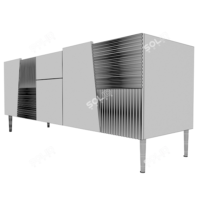 Devina Nais 2000mm Drawer: Spacious & Stylish 3D model image 3