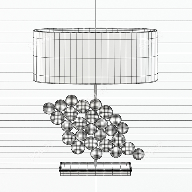 Luminous Ethno Table Lamp 3D model image 2