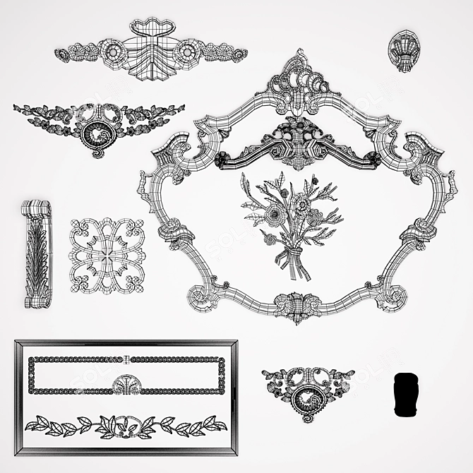 Classic Stucco Embellishments 3D model image 2