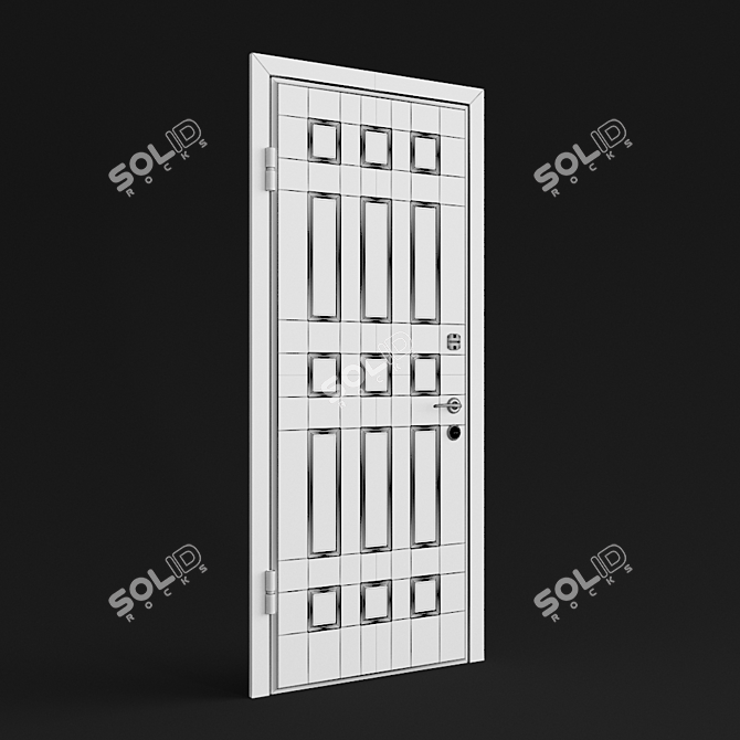 Elegant Venetian Door Ensemble 3D model image 3