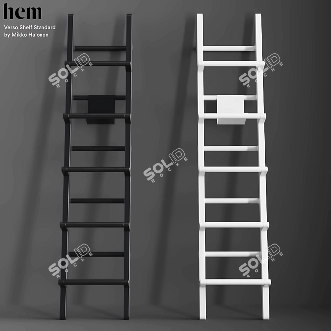 Nordic Verso Rack: Stylish Storage Solution 3D model image 1