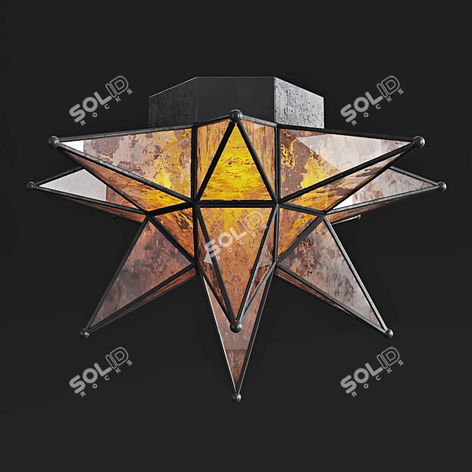 Glimmering Mercury Glass Star 3D model image 2
