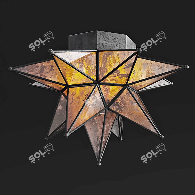 Glimmering Mercury Glass Star 3D model image 3