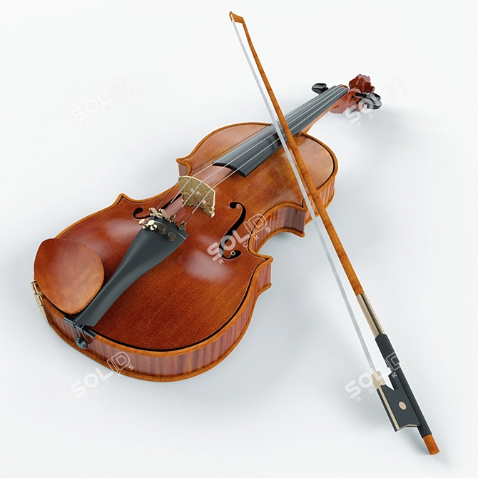 Ethereal Violin Masterpiece 3D model image 1