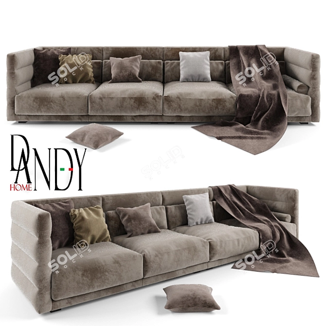 Dandy Wafer Sofa: Modern Comfort 3D model image 1