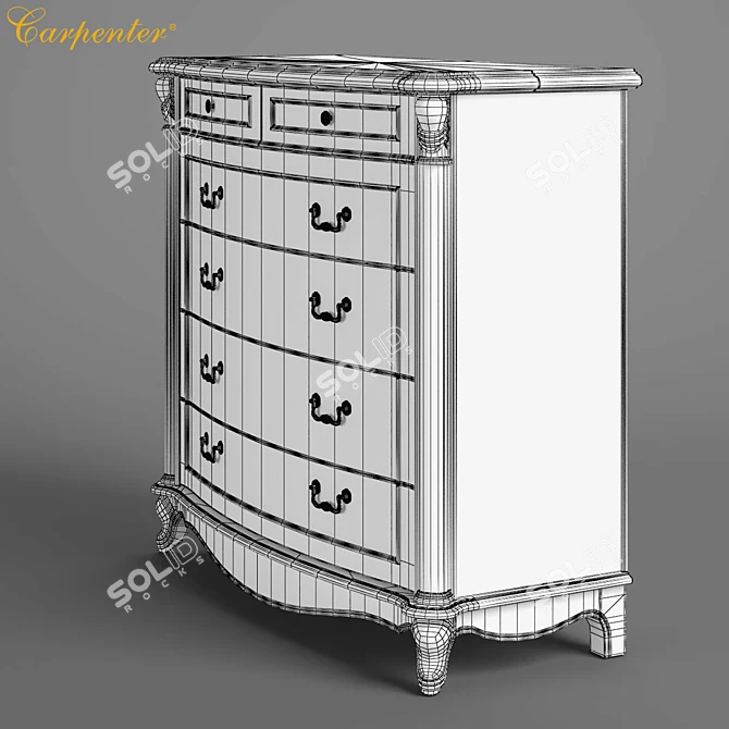 Carpenter Dresser Table - Elegant and Functional 3D model image 3