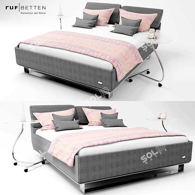 Realistic Bed Model CASA KTD by Ruf Betten 3D model image 1