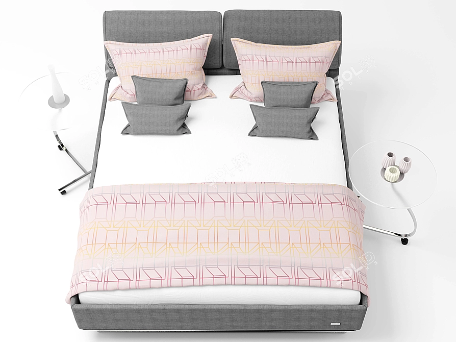 Realistic Bed Model CASA KTD by Ruf Betten 3D model image 2