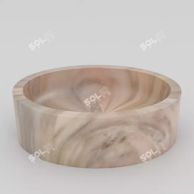 Elegant Marble Washbasin RM02 3D model image 1