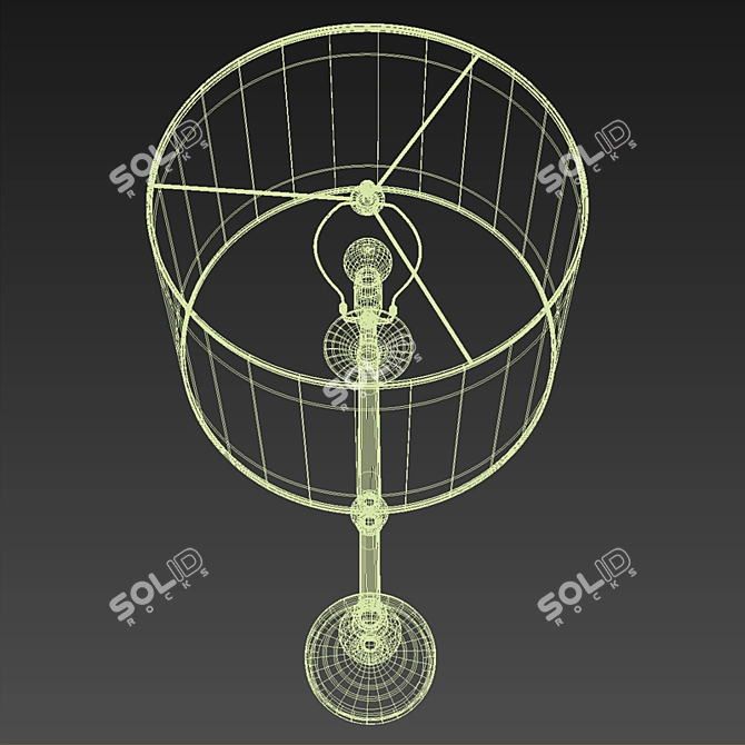  Vintage-inspired Candlestick Floor Lamp 3D model image 2