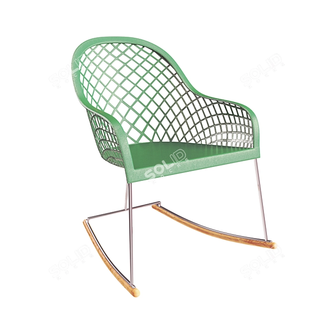 Stylish Leather Armchair 3D model image 1