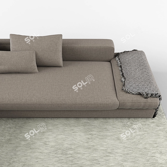 Maréus Sofa Set: Brazilian Elegance with Decorative Accents 3D model image 3