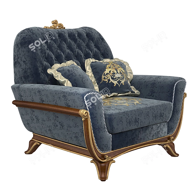 Luxury Frandiss Armchair, 2017 3D model image 1
