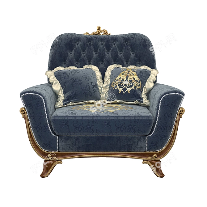 Luxury Frandiss Armchair, 2017 3D model image 2