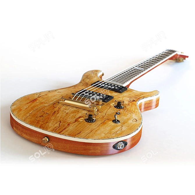 Iconic Tone: Fame Custom Guitar 3D model image 2