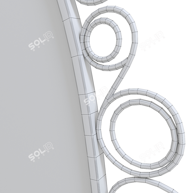 Ekne Oval Wall Mirror - 700x1500mm 3D model image 3