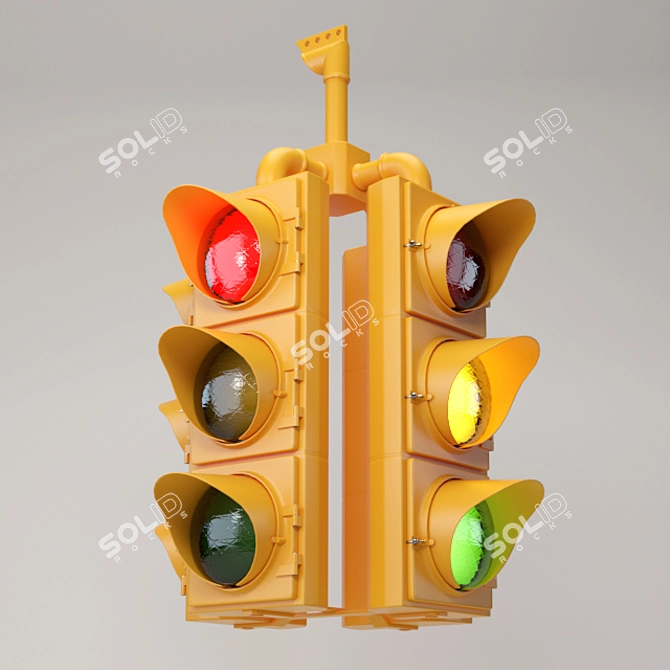 3D Traffic Light Model 3D model image 1