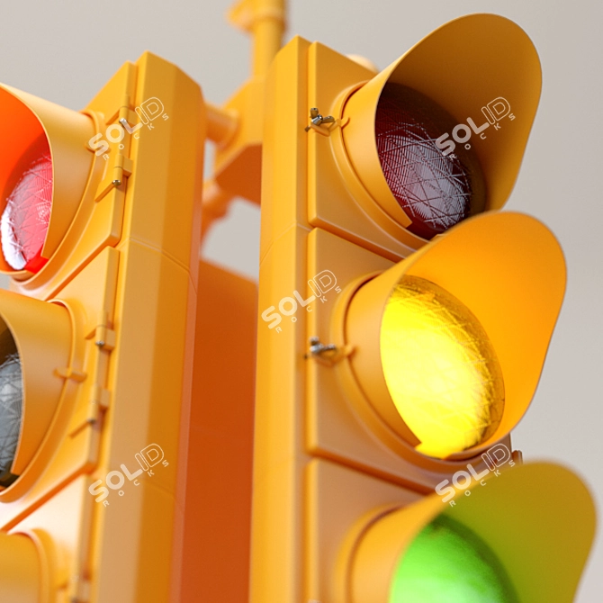 3D Traffic Light Model 3D model image 2