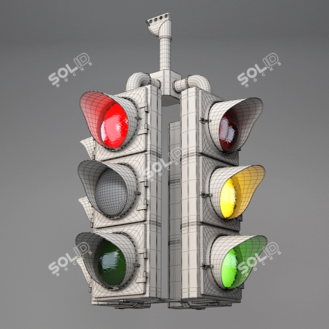 3D Traffic Light Model 3D model image 3