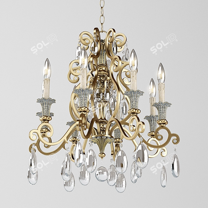 Elegant Laurence Chandelier, 24 3D model image 1