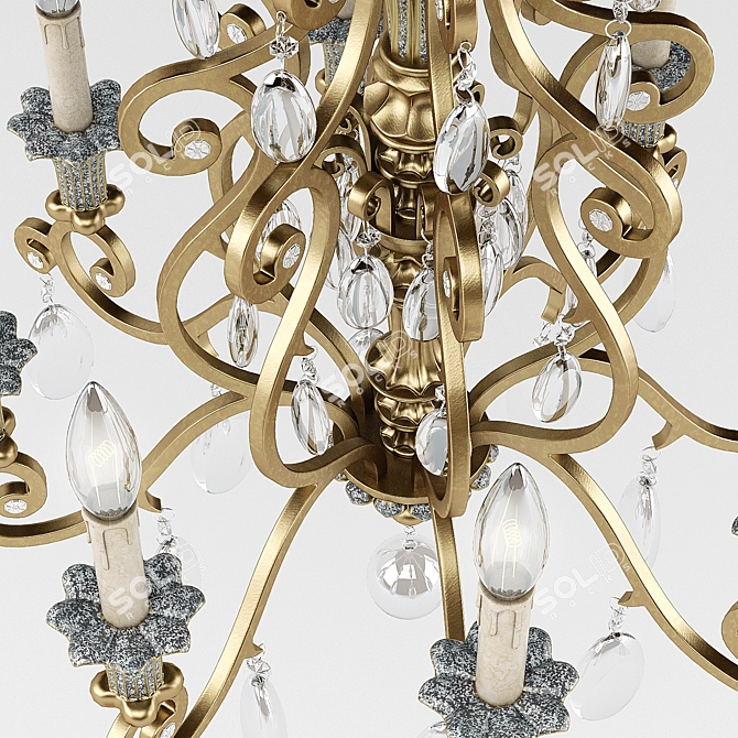 Elegant Laurence Chandelier, 24 3D model image 2