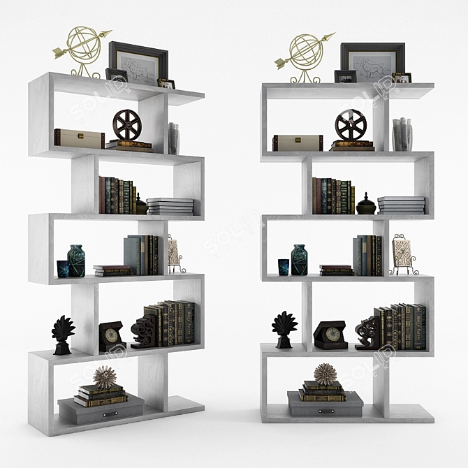 Arteriors Carmine Bookshelf: Sleek and Elegant Storage Solution 3D model image 1