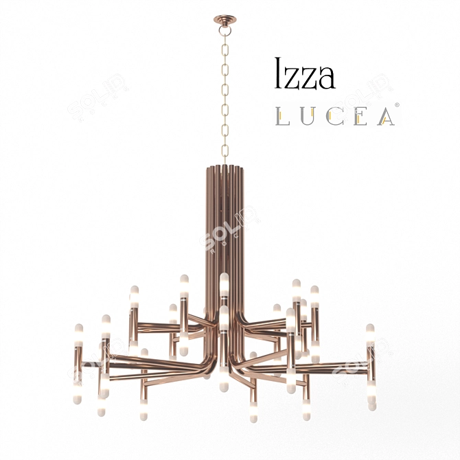 LUCEA IZZA Ceiling Lamp - Bronze, 150x150cm 3D model image 1