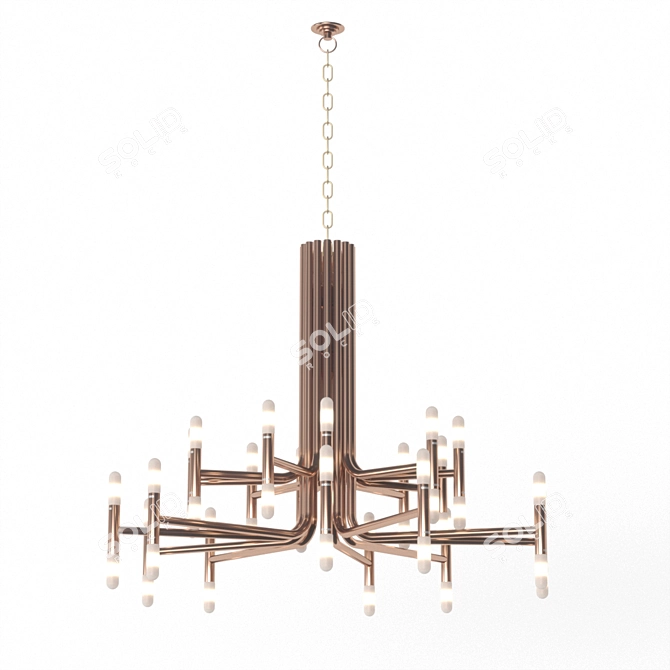 LUCEA IZZA Ceiling Lamp - Bronze, 150x150cm 3D model image 2