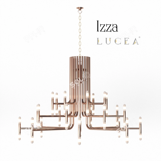 LUCEA IZZA 02 Bronze Ceiling Lamp 3D model image 1