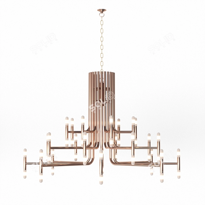 LUCEA IZZA 02 Bronze Ceiling Lamp 3D model image 2