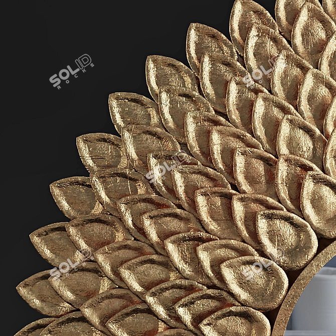 Elegance Reflected: John Richard Floral Mirror 3D model image 3