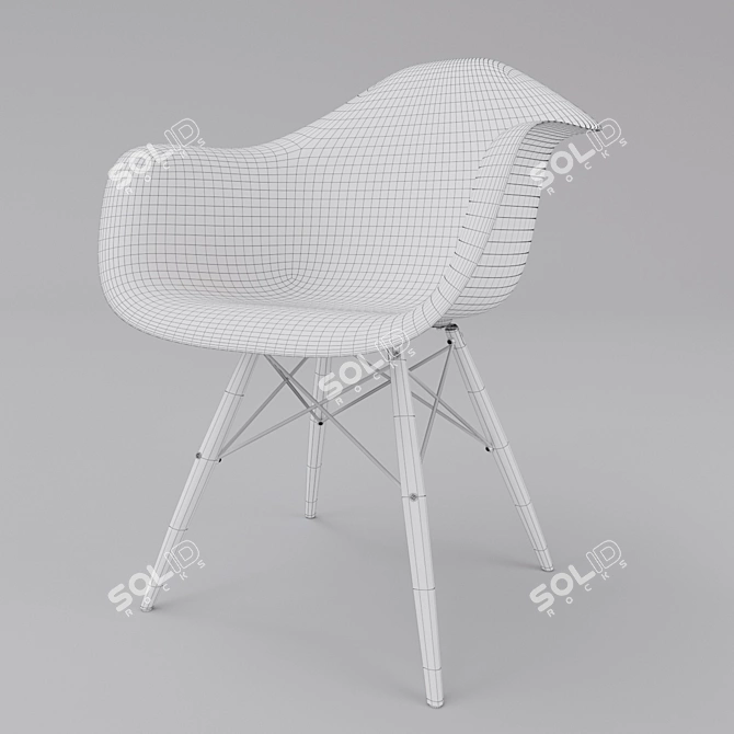 Eames Style DAW Chair: Iconic Design 3D model image 2