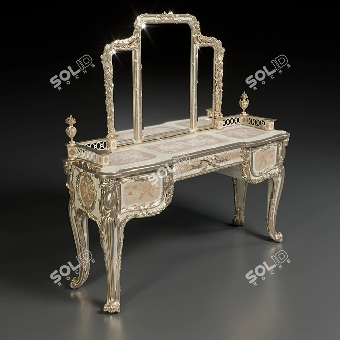 Antique-Inspired Louis XV Chest 3D model image 1