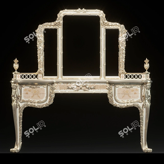 Antique-Inspired Louis XV Chest 3D model image 2