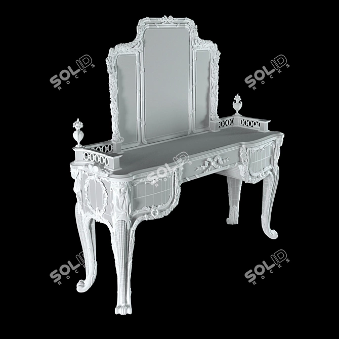 Antique-Inspired Louis XV Chest 3D model image 3