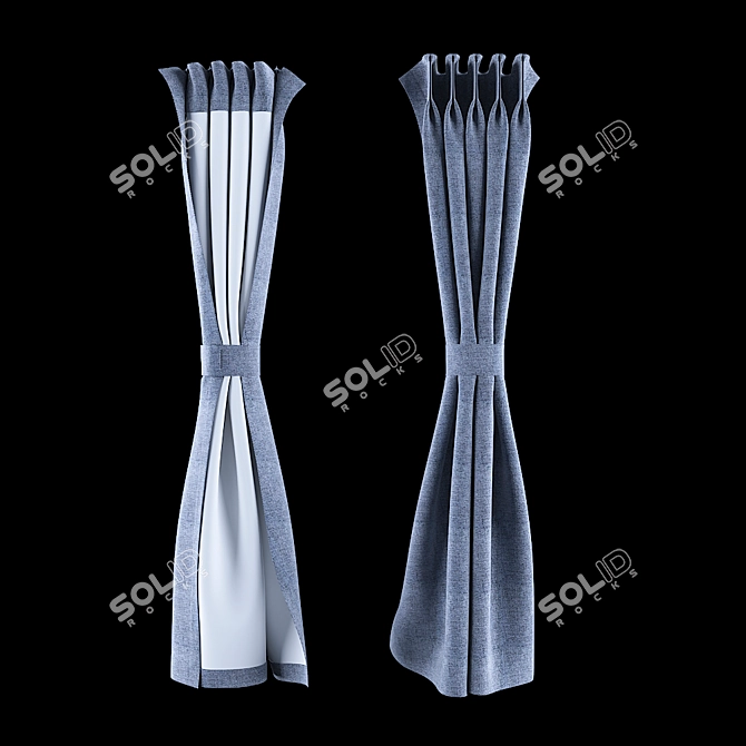 Poly Mesh Window Curtain 3D model image 1