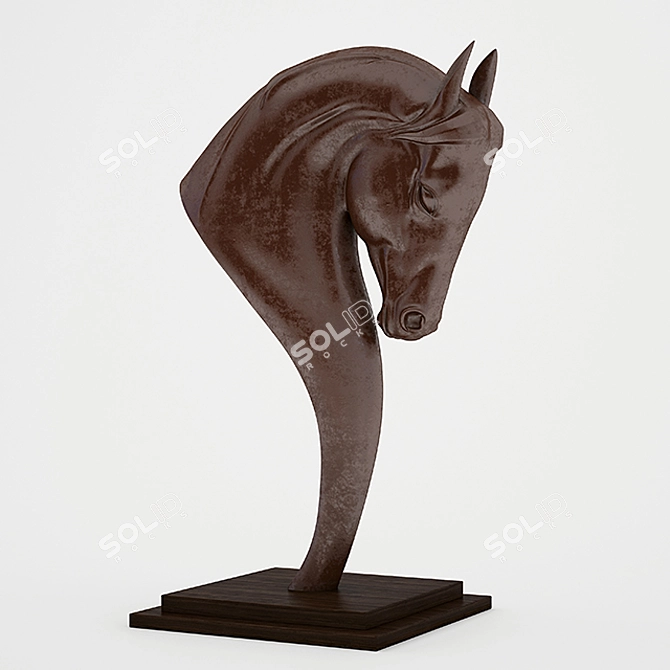 Elegant Horse Sculpture 2011 3D model image 1