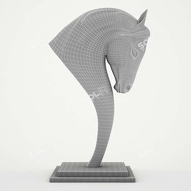 Elegant Horse Sculpture 2011 3D model image 3