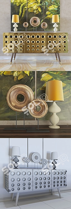 Monocles Sideboard: Stylish and Essential 3D model image 2