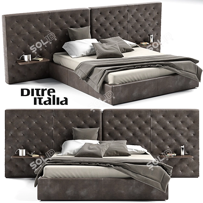 Ditre Italia Eclectico Bed - Elegant and Stylish 3D model image 1