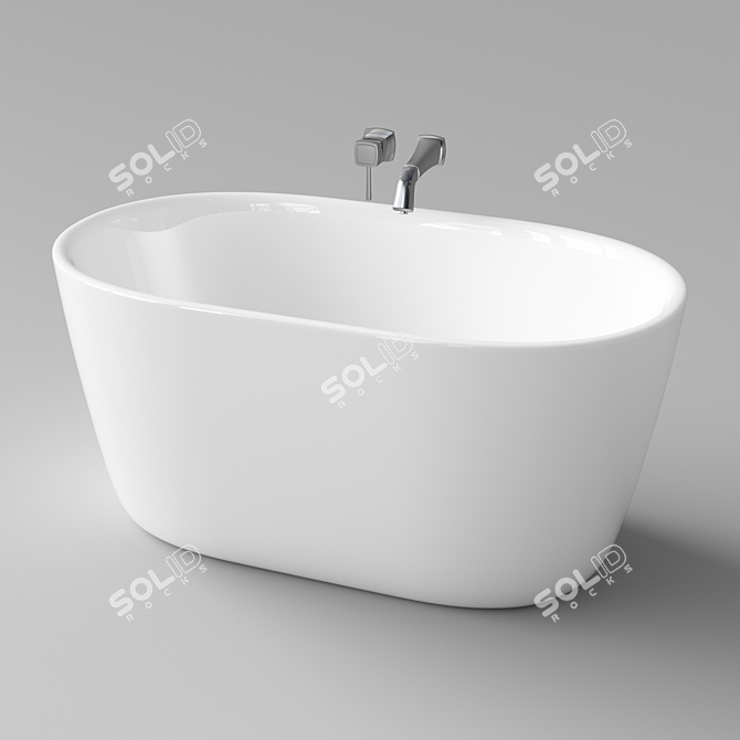 Aquatica Lullaby Nano White: Enjoy a Dreamy Bath 3D model image 1