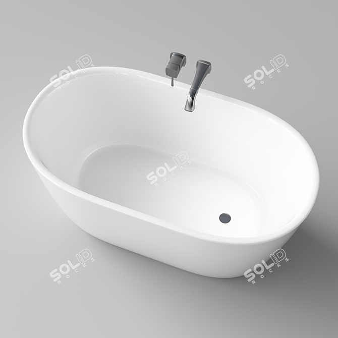 Aquatica Lullaby Nano White: Enjoy a Dreamy Bath 3D model image 2
